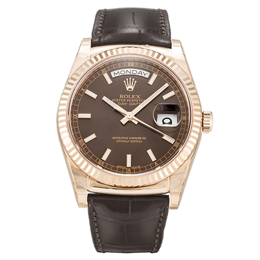 Automatic Rolex Day-Date 118135 Chocolate replica watch - Replica Magic Watch