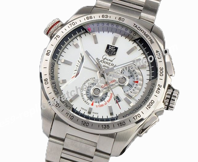 Tag Heuer Grand Carrera Calibre 36 RS Silver Fake Watch replica