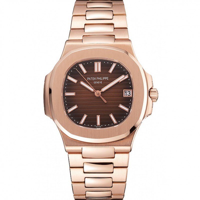 Men Patek Philippe Nautilus 1453949 Brown Dial replica watch - Replica Magic Watch